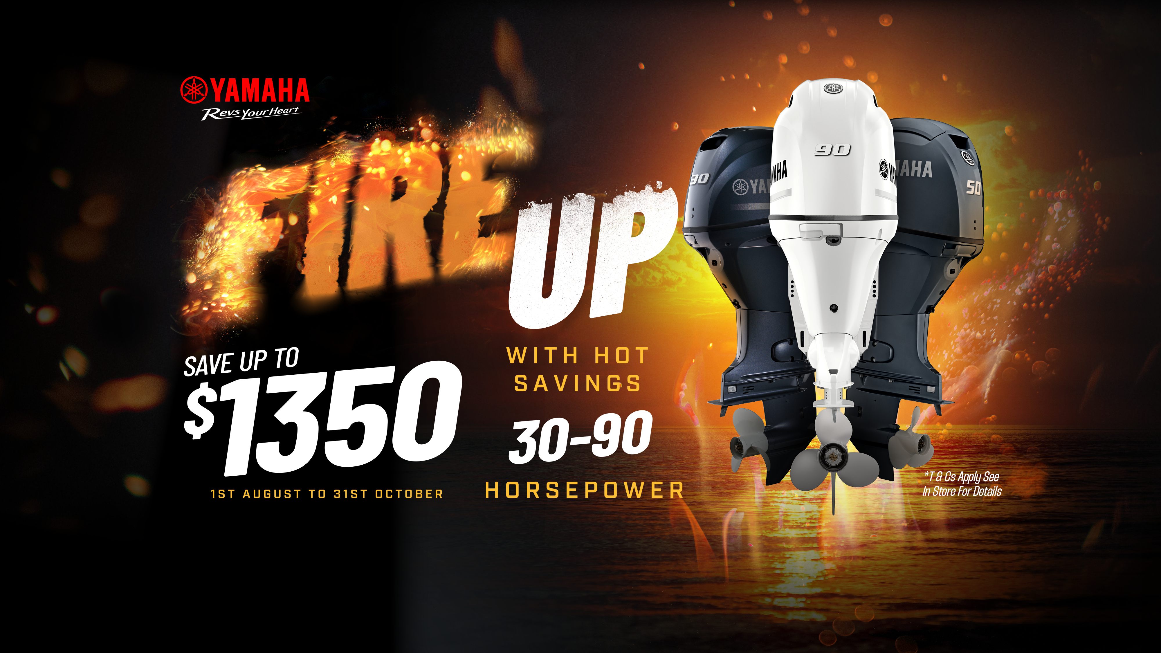 yamaha marine fire up promo banner